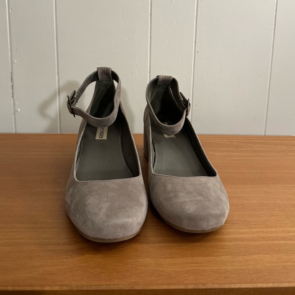 Steve Madden Wails grey suede ankle strap block heels - Picture 6 of 7